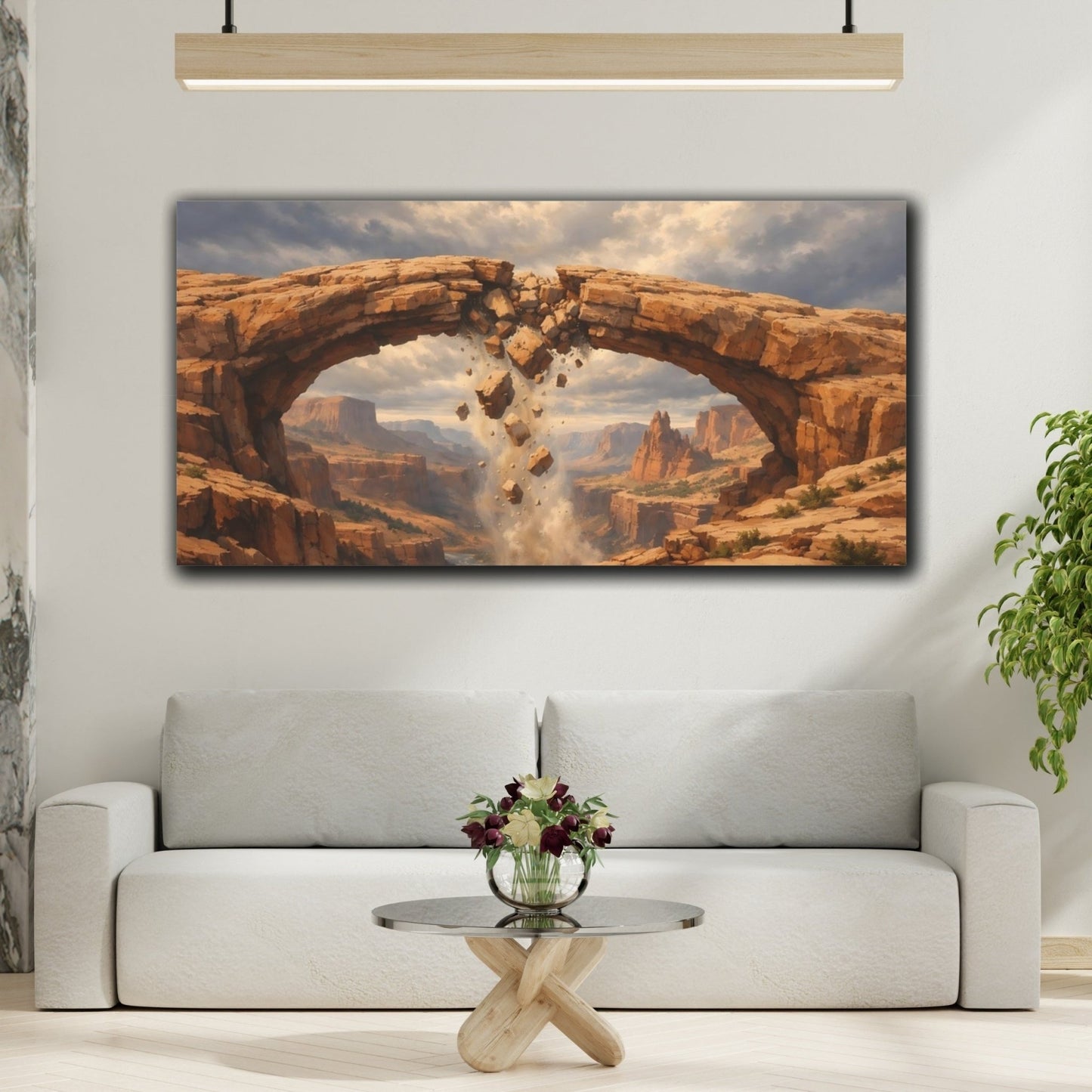 Nature Collapsing Arch Brown Canyon - Canvas Wall Art Print - YesArtYes