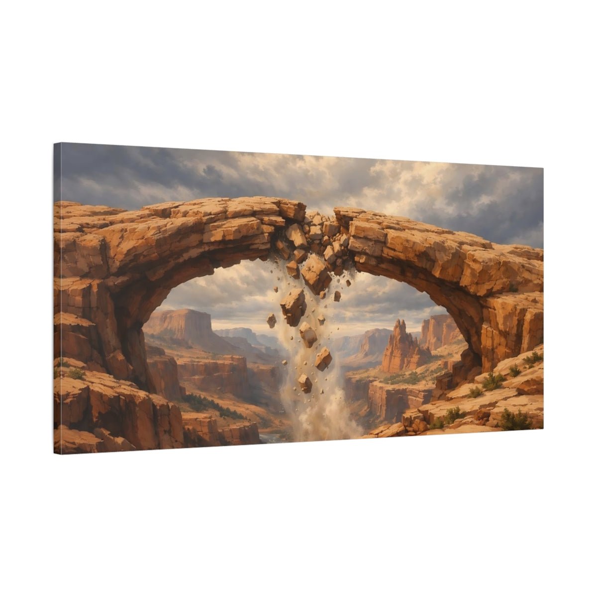 Nature Collapsing Arch Brown Canyon - Canvas Wall Art Print - YesArtYes