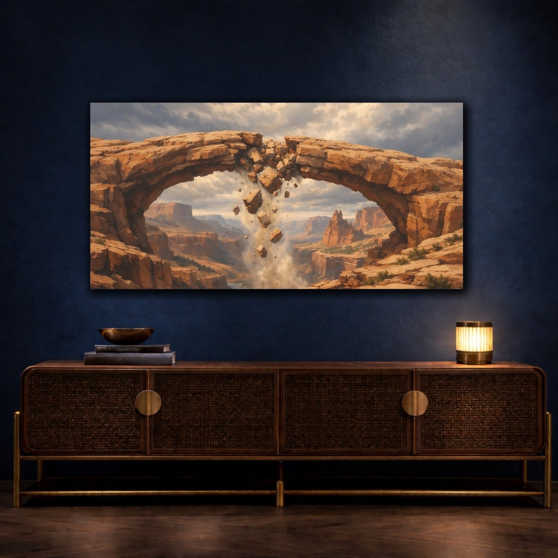 Nature Collapsing Arch Brown Canyon - Canvas Wall Art Print - YesArtYes