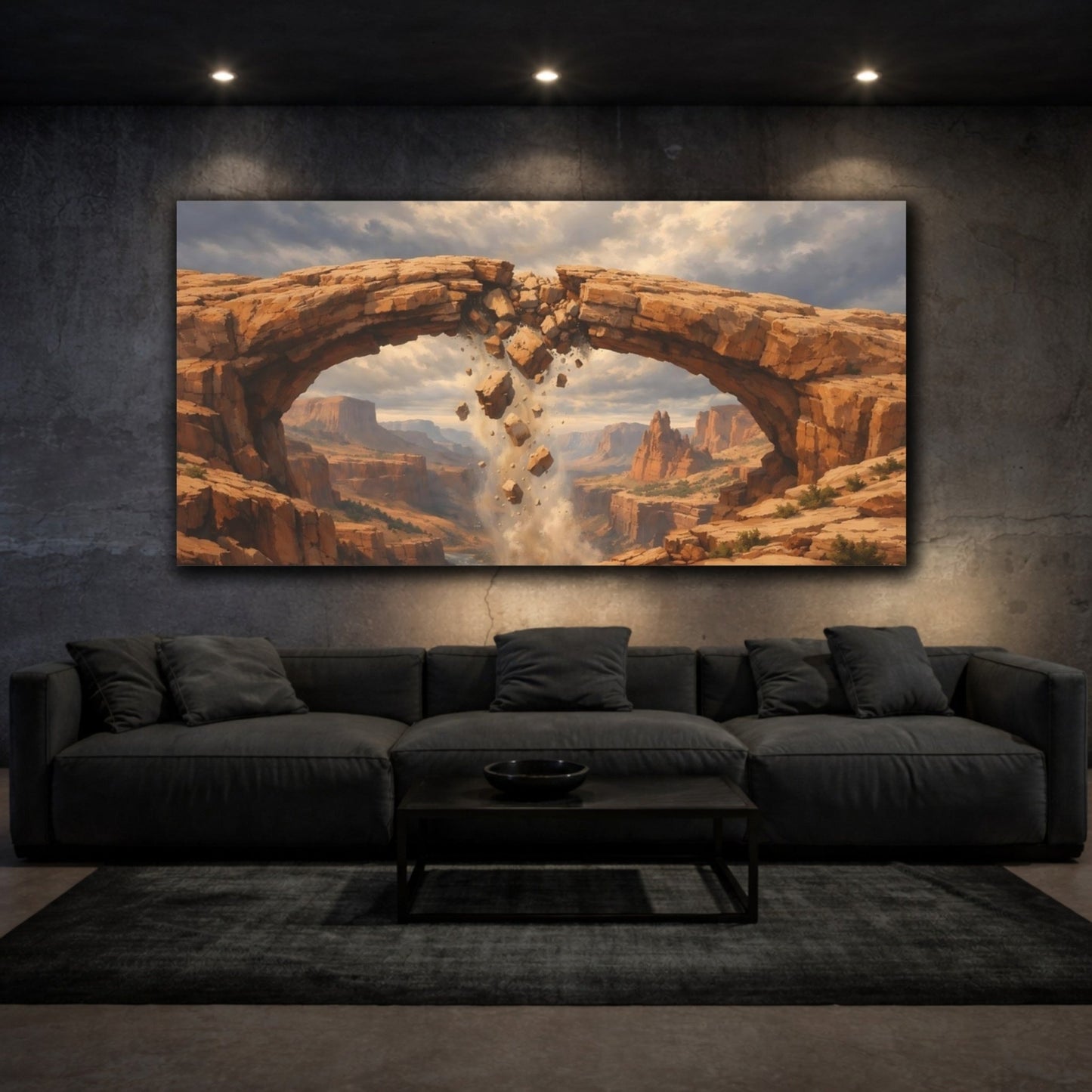 Nature Collapsing Arch Brown Canyon - Canvas Wall Art Print - YesArtYes