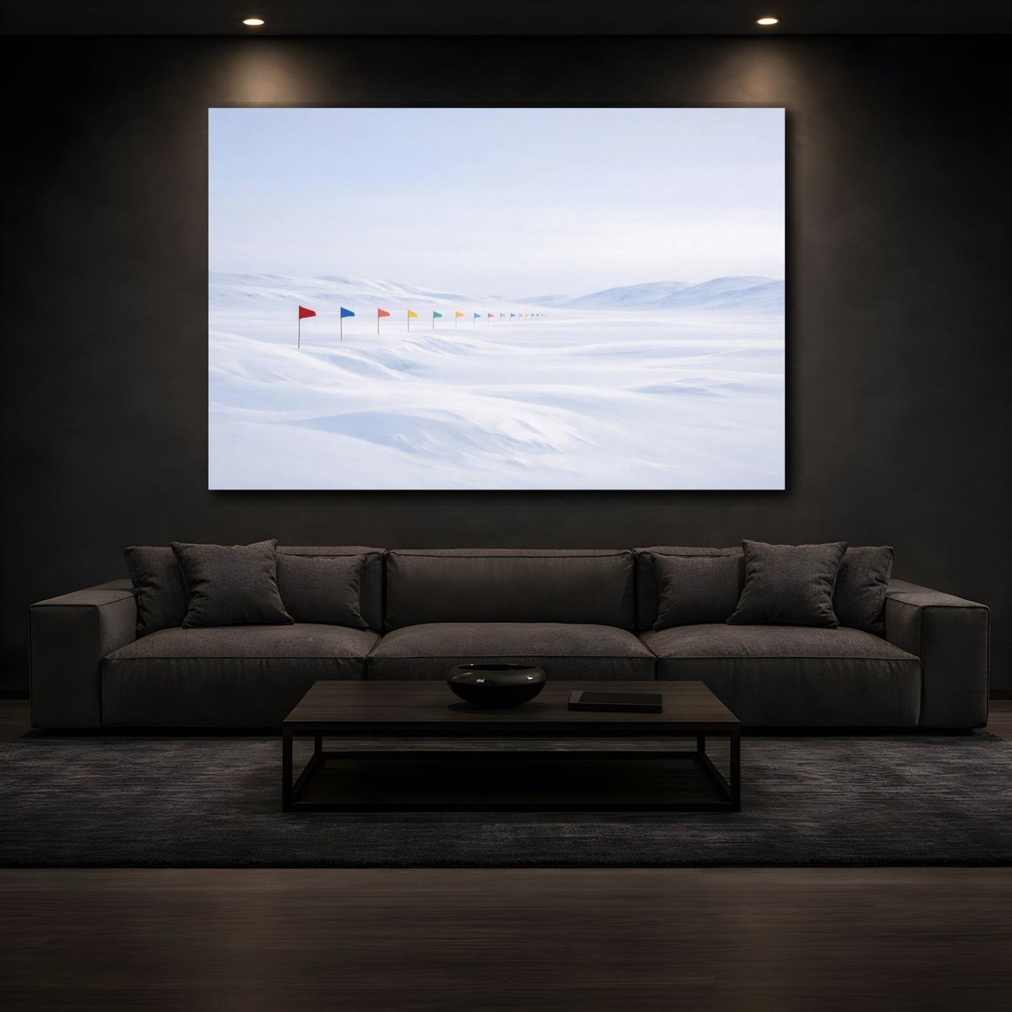 Nature Colorful Flags White And - Canvas Wall Art Print - YesArtYes