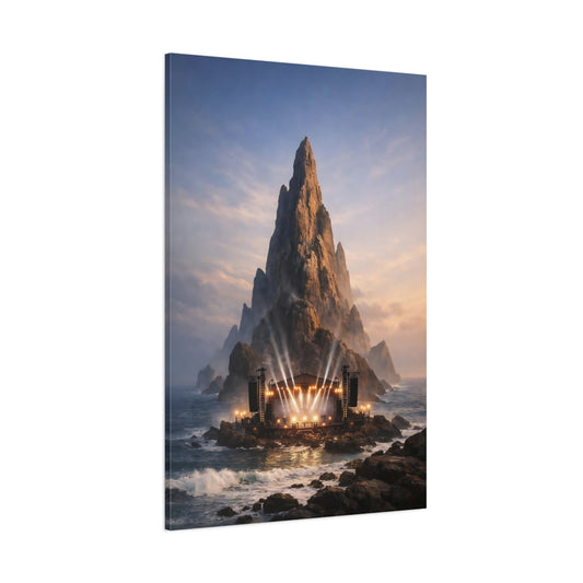 Main Mockup. Nature Concert Stage Dramatic Stage Landscape shown as stretched canvas wall art