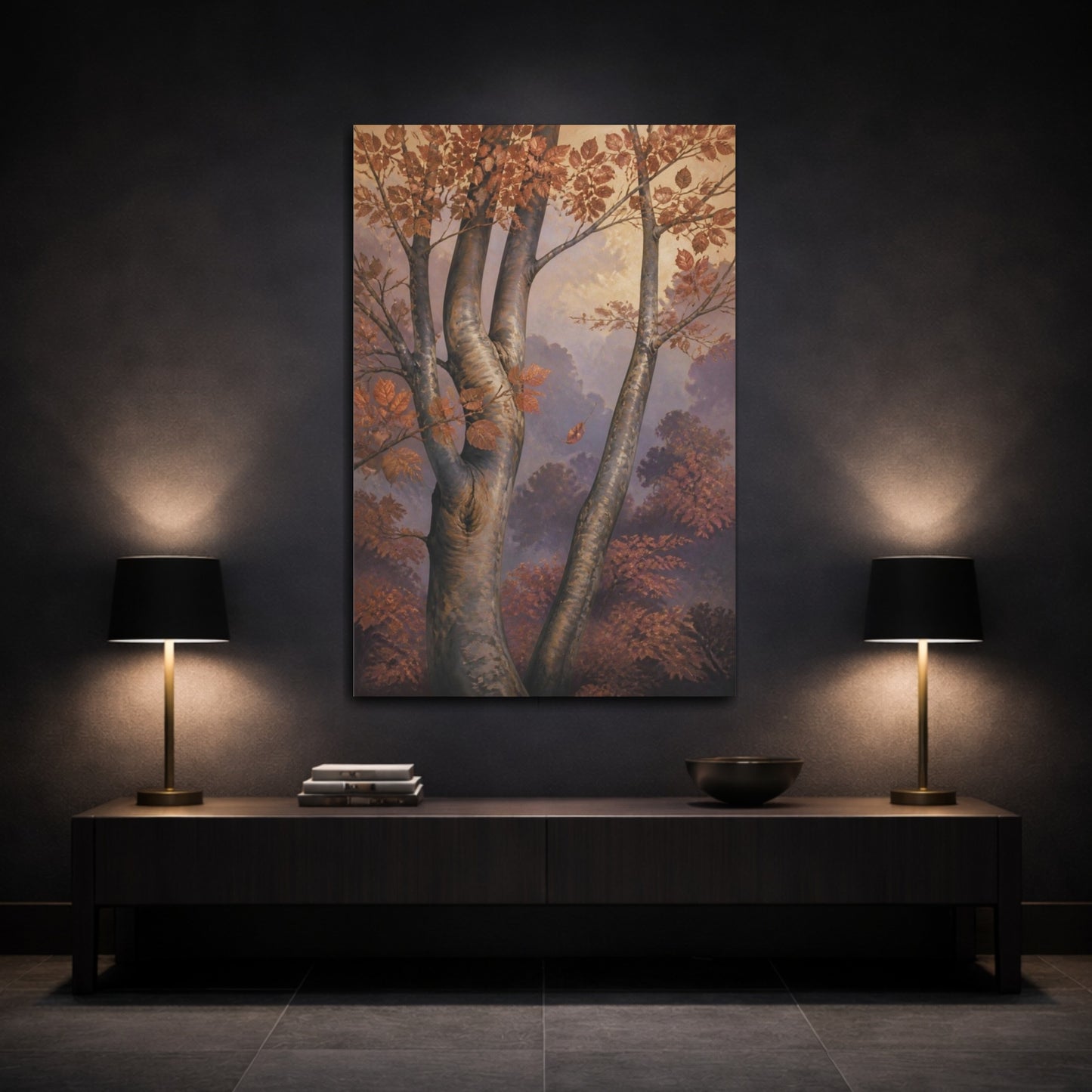 Mockup 3. Nature Copper Beech Canopy shown as canvas print
