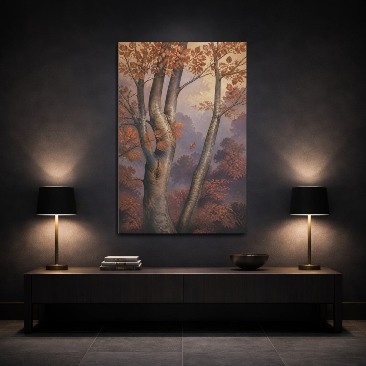 Mockup 3. Nature Copper Beech Canopy shown as canvas print