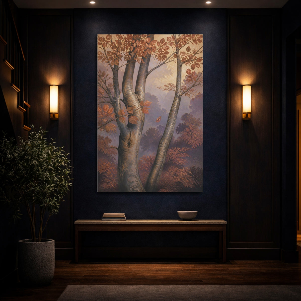 Mockup 4. Nature Copper Beech Canopy shown as canvas print
