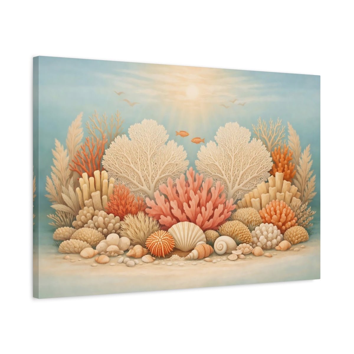 Nature Coral Reef Pastel - Canvas Wall Art Print - YesArtYes