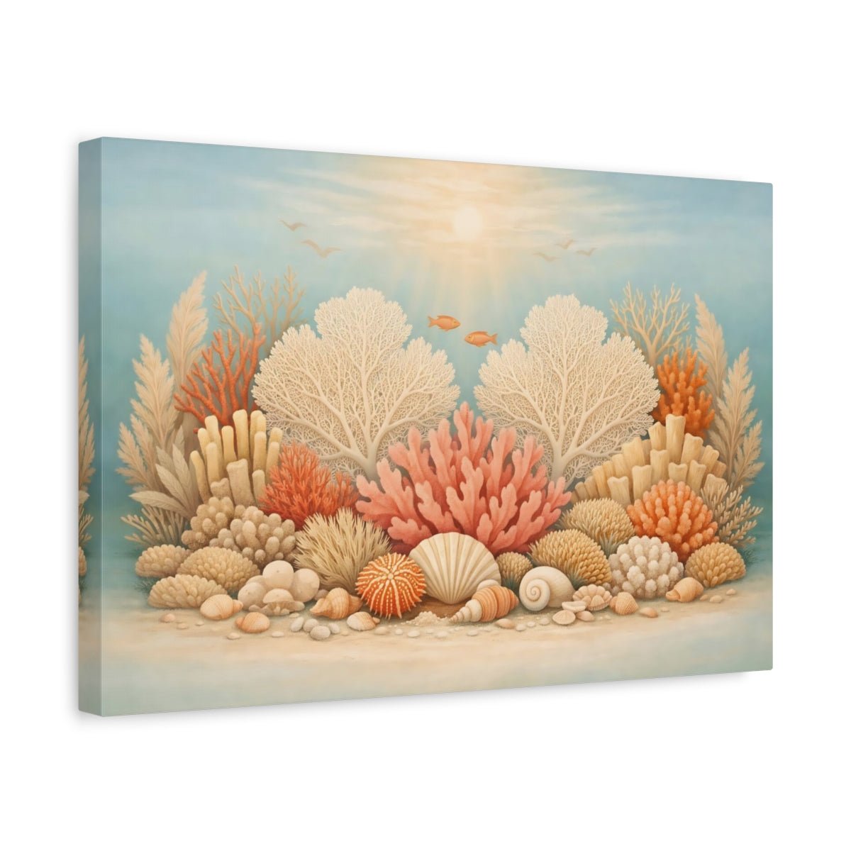 Nature Coral Reef Pastel - Canvas Wall Art Print - YesArtYes