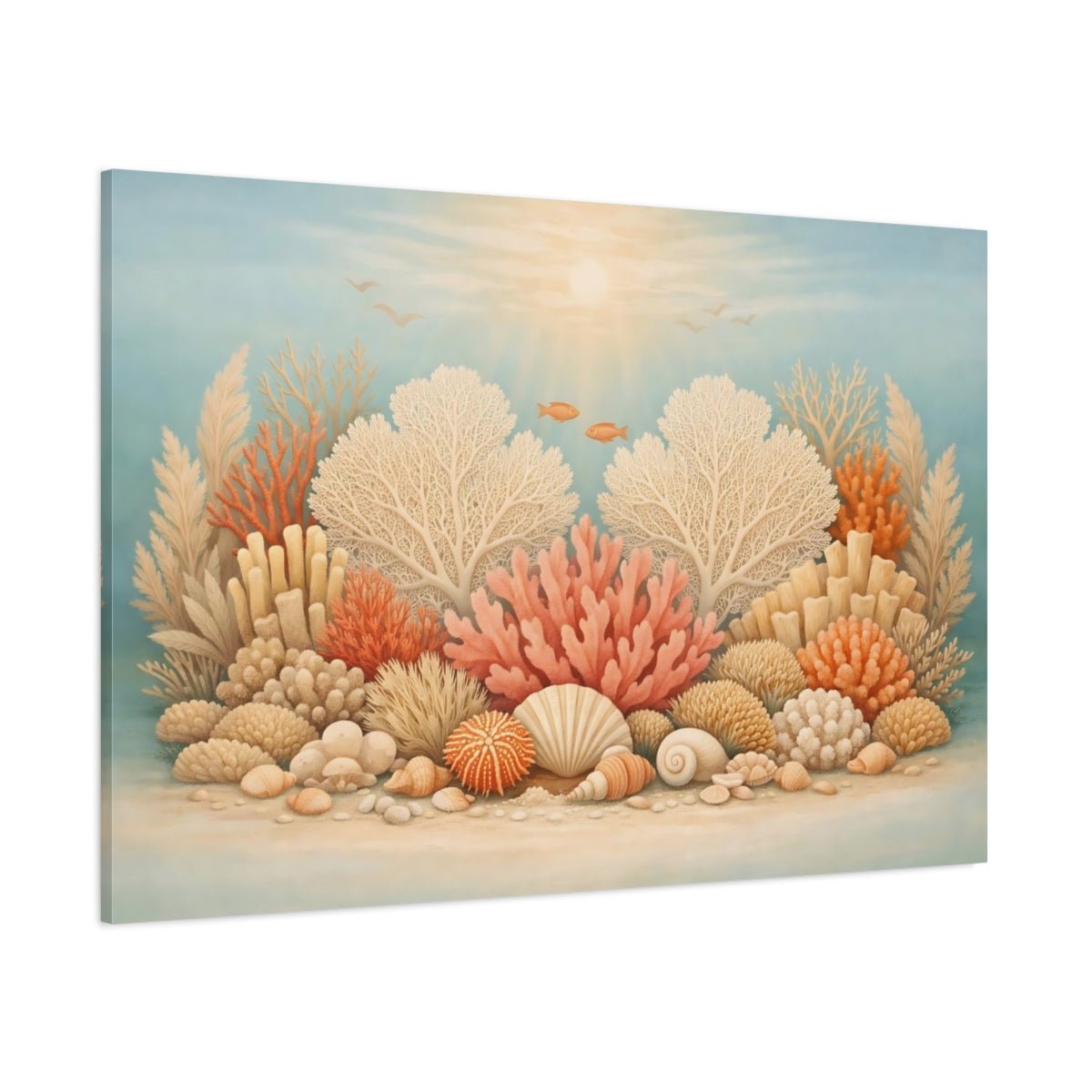 Nature Coral Reef Pastel - Canvas Wall Art Print - YesArtYes