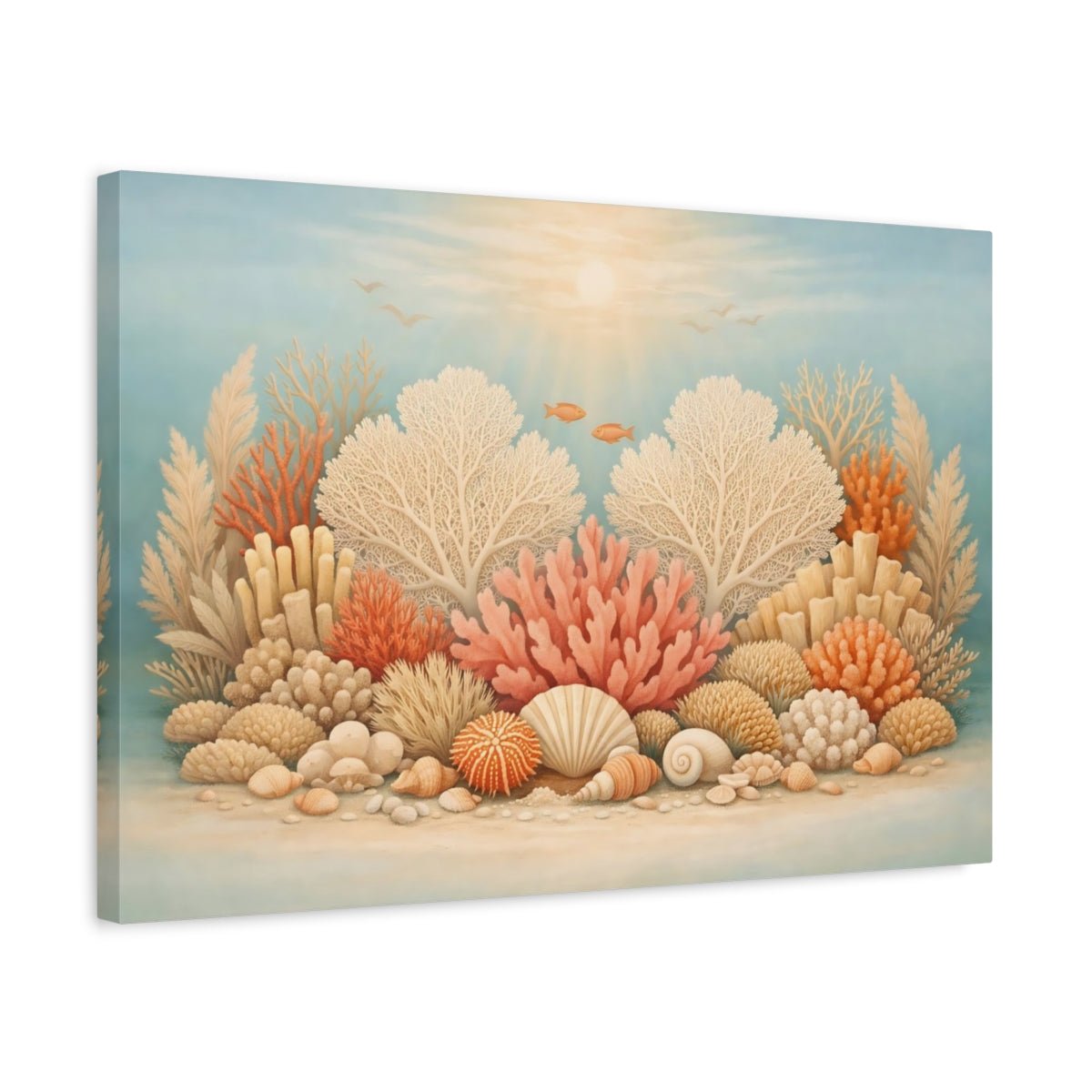 Nature Coral Reef Pastel - Canvas Wall Art Print - YesArtYes