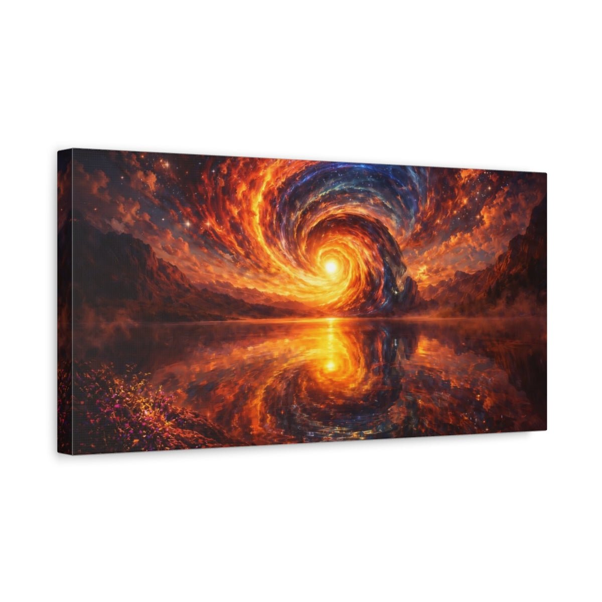 Nature Cosmic Vortex Fiery - Canvas Wall Art Print - YesArtYes