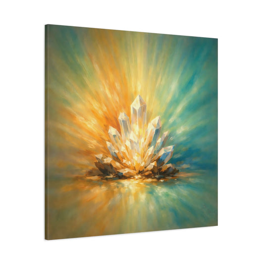 Main Mockup. Nature Crystal Cluster Radiant Crystal Cluster shown as stretched canvas wall art