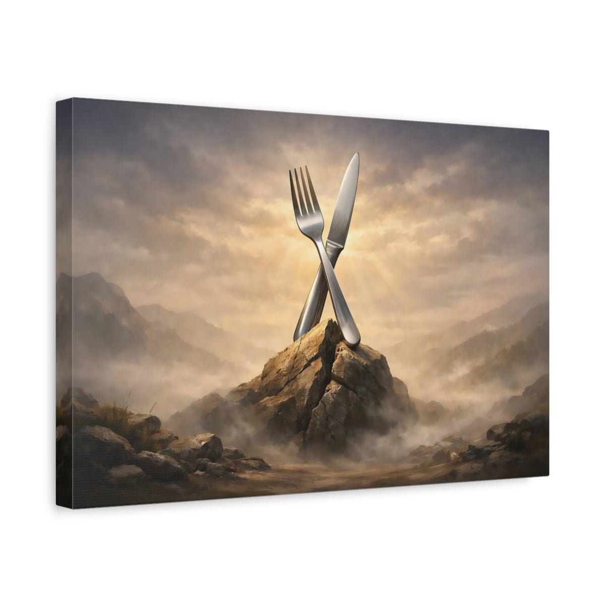 Nature Cutlery Dramatic - Canvas Wall Art Print - YesArtYes