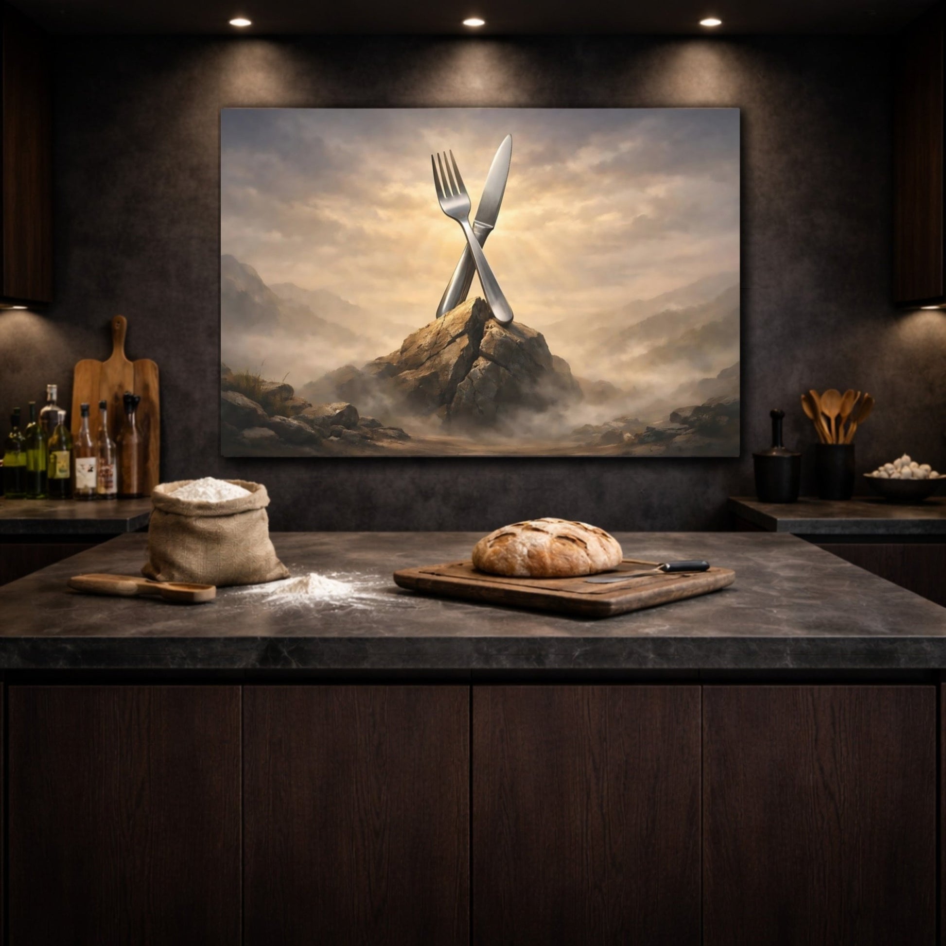 Nature Cutlery Dramatic - Canvas Wall Art Print - YesArtYes
