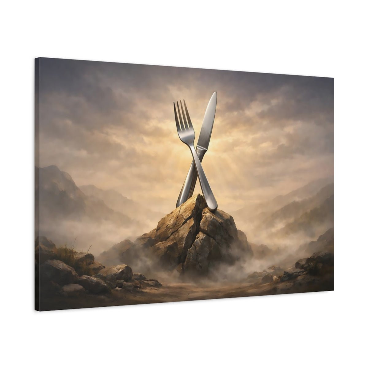 Nature Cutlery Dramatic - Canvas Wall Art Print - YesArtYes