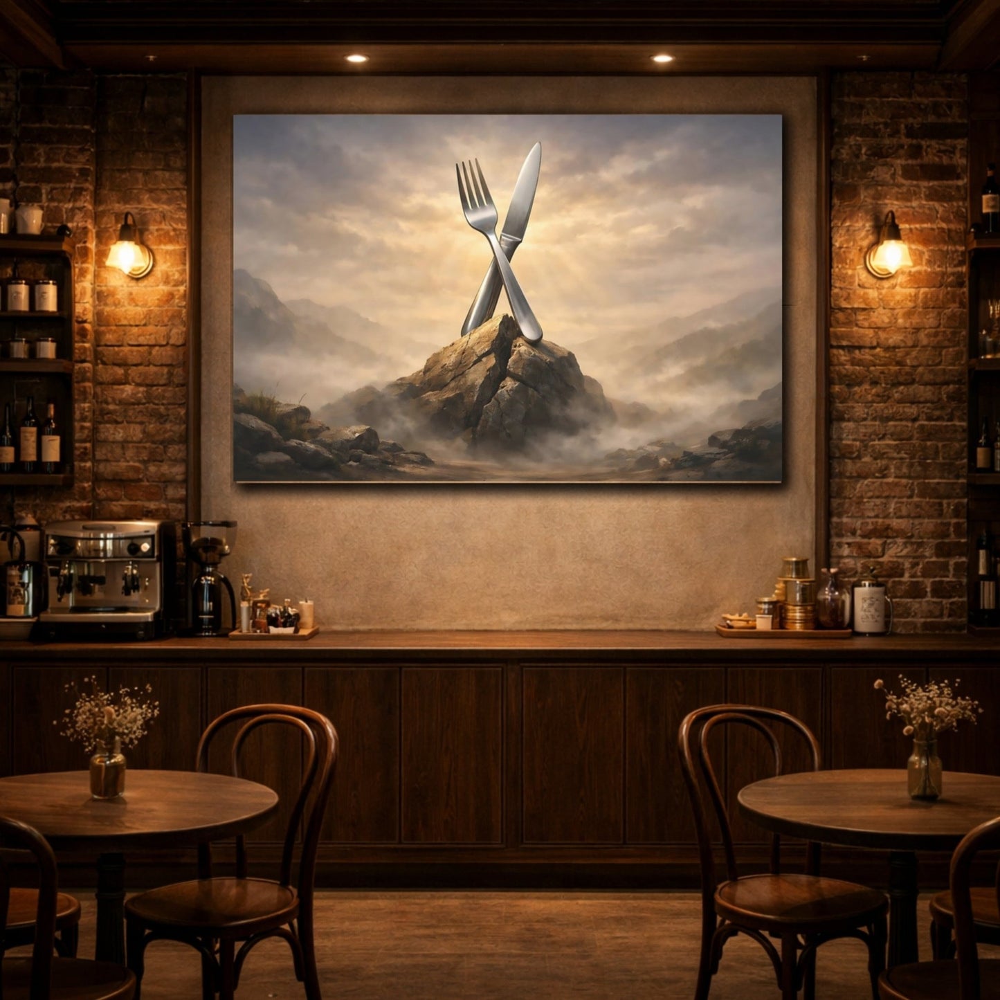 Nature Cutlery Dramatic - Canvas Wall Art Print - YesArtYes