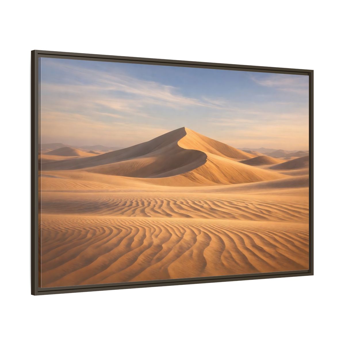 Main Mockup. Nature Desert Dune Golden Desert shown as stretched canvas wall art