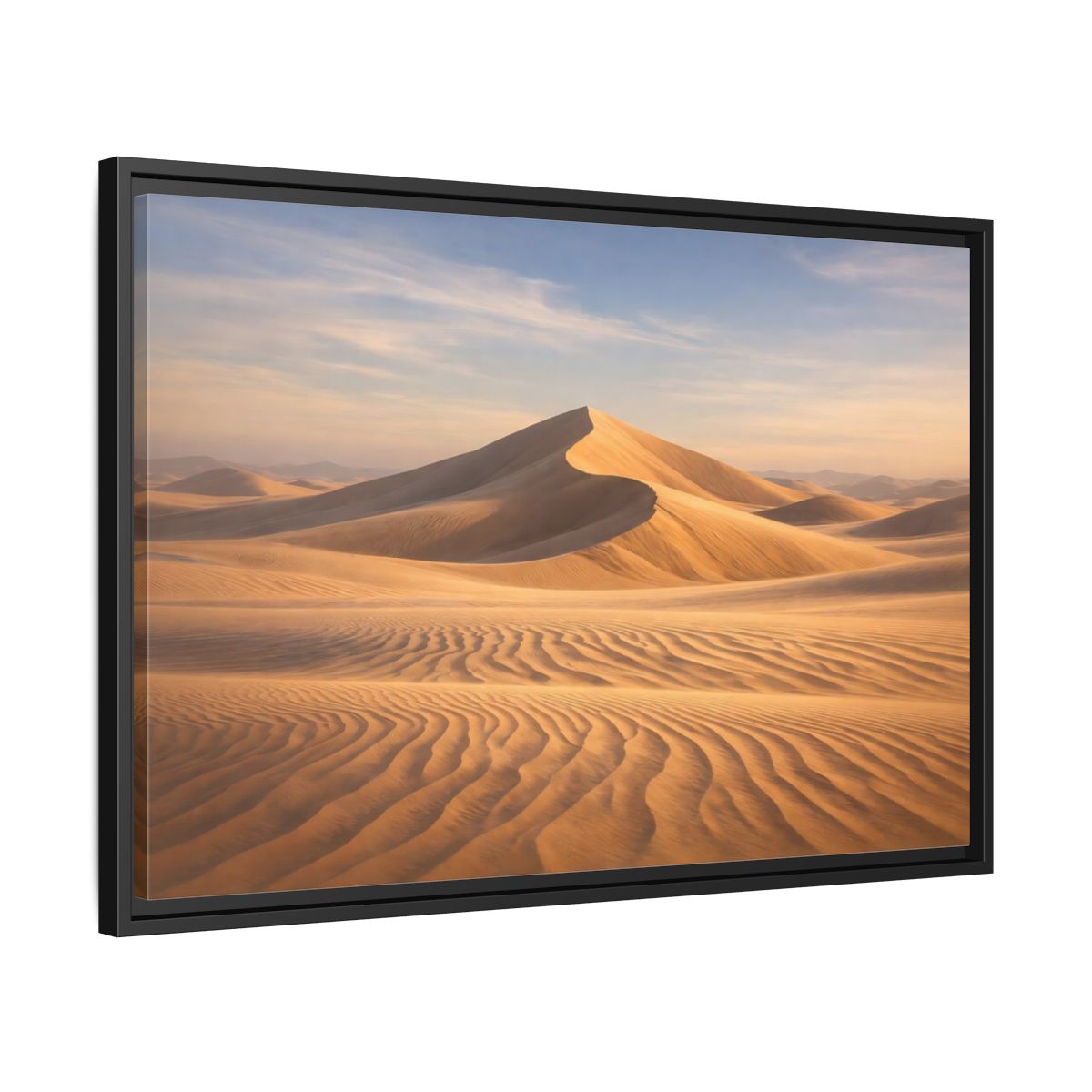 Side Mockup 14. Nature Desert Dune Golden Desert shown as stretched canvas wall art