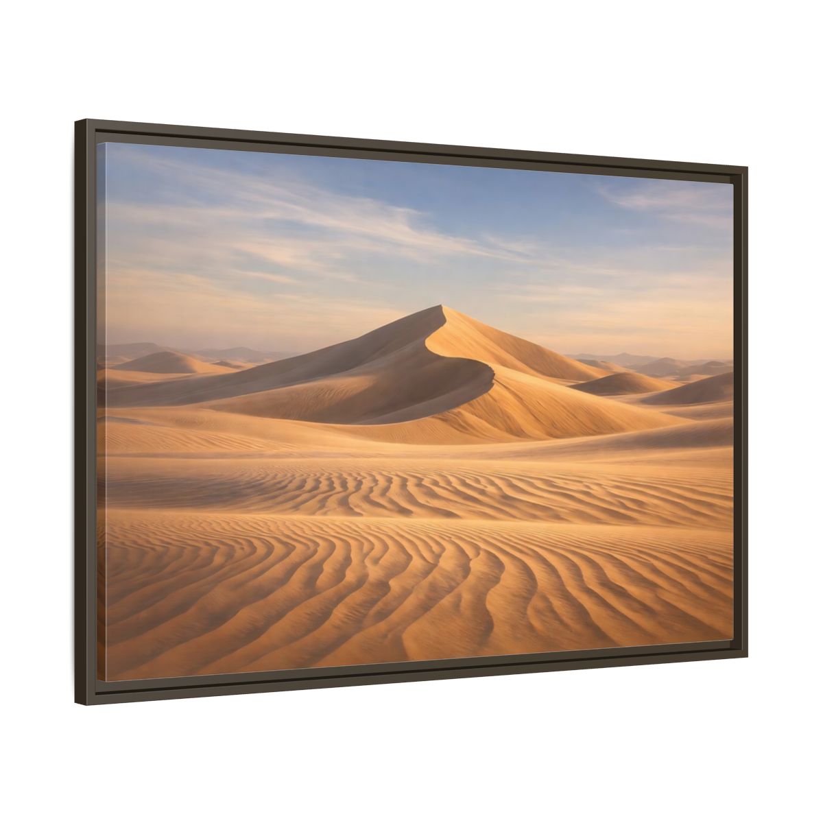 Side Mockup 9. Nature Desert Dune Golden Desert shown as stretched canvas wall art
