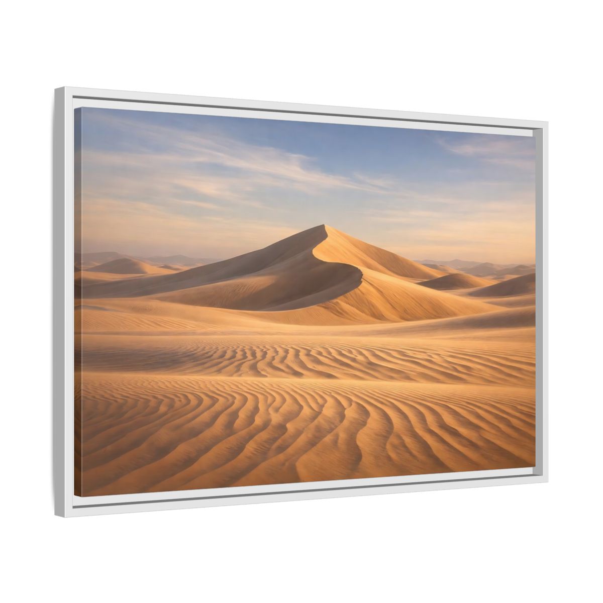Side Mockup 10. Nature Desert Dune Golden Desert shown as stretched canvas wall art