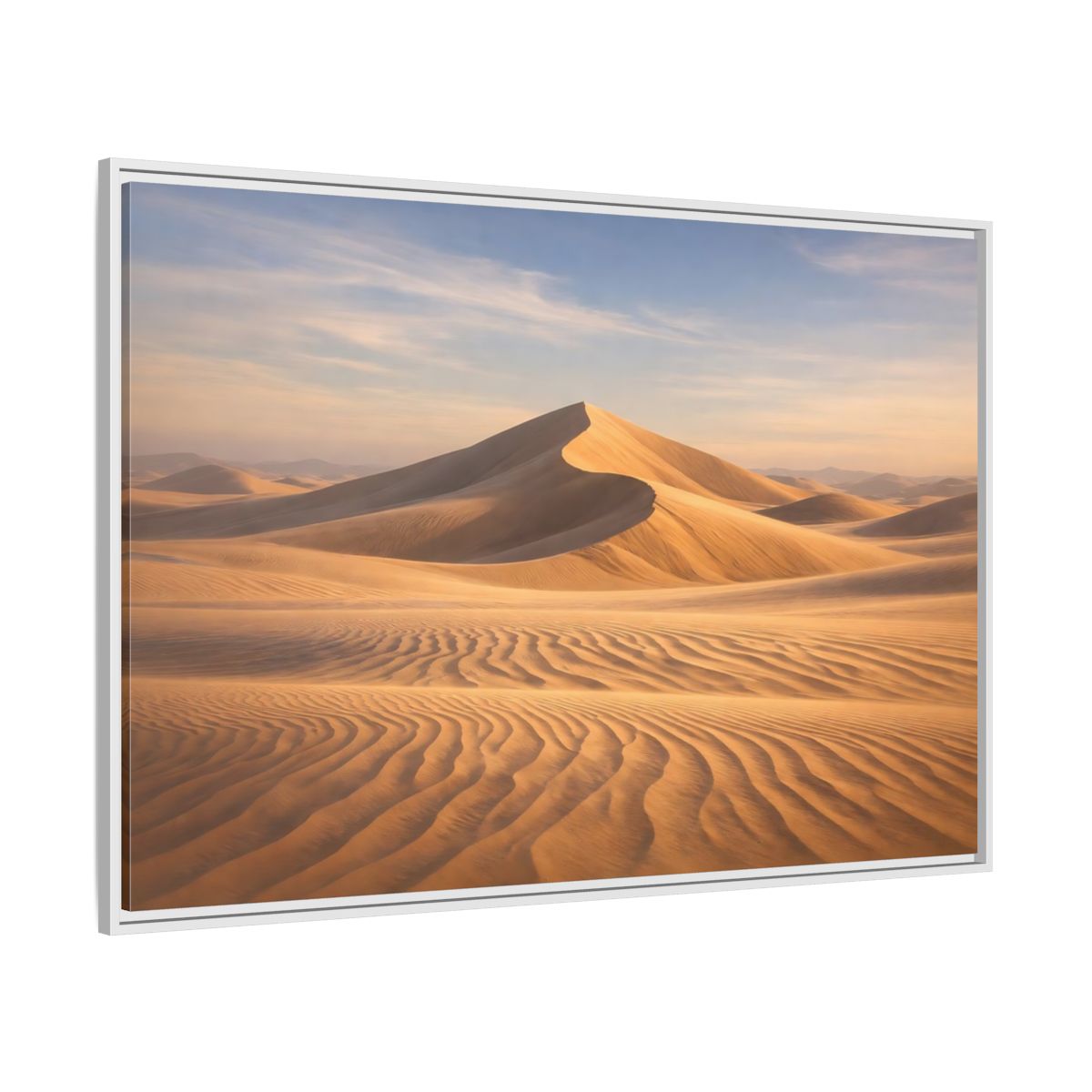 Side Mockup 7. Nature Desert Dune Golden Desert shown as stretched canvas wall art