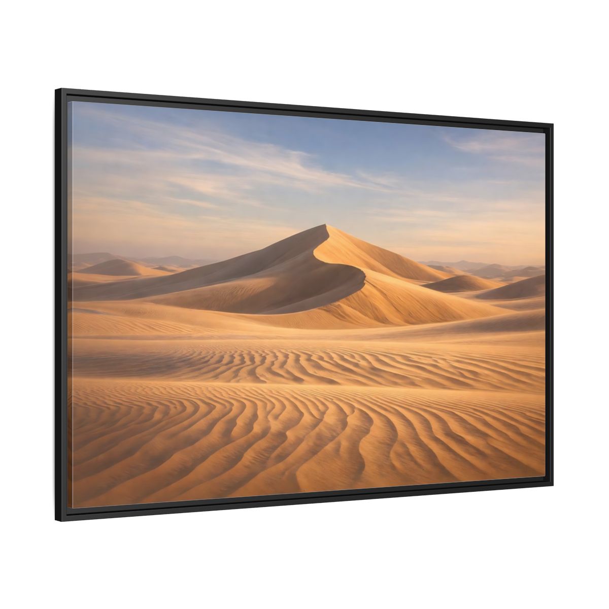 Side Mockup 12. Nature Desert Dune Golden Desert shown as stretched canvas wall art
