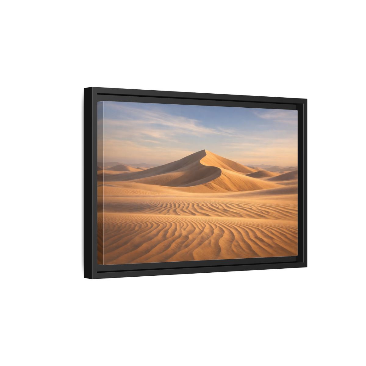 Side Mockup 6. Nature Desert Dune Golden Desert shown as stretched canvas wall art