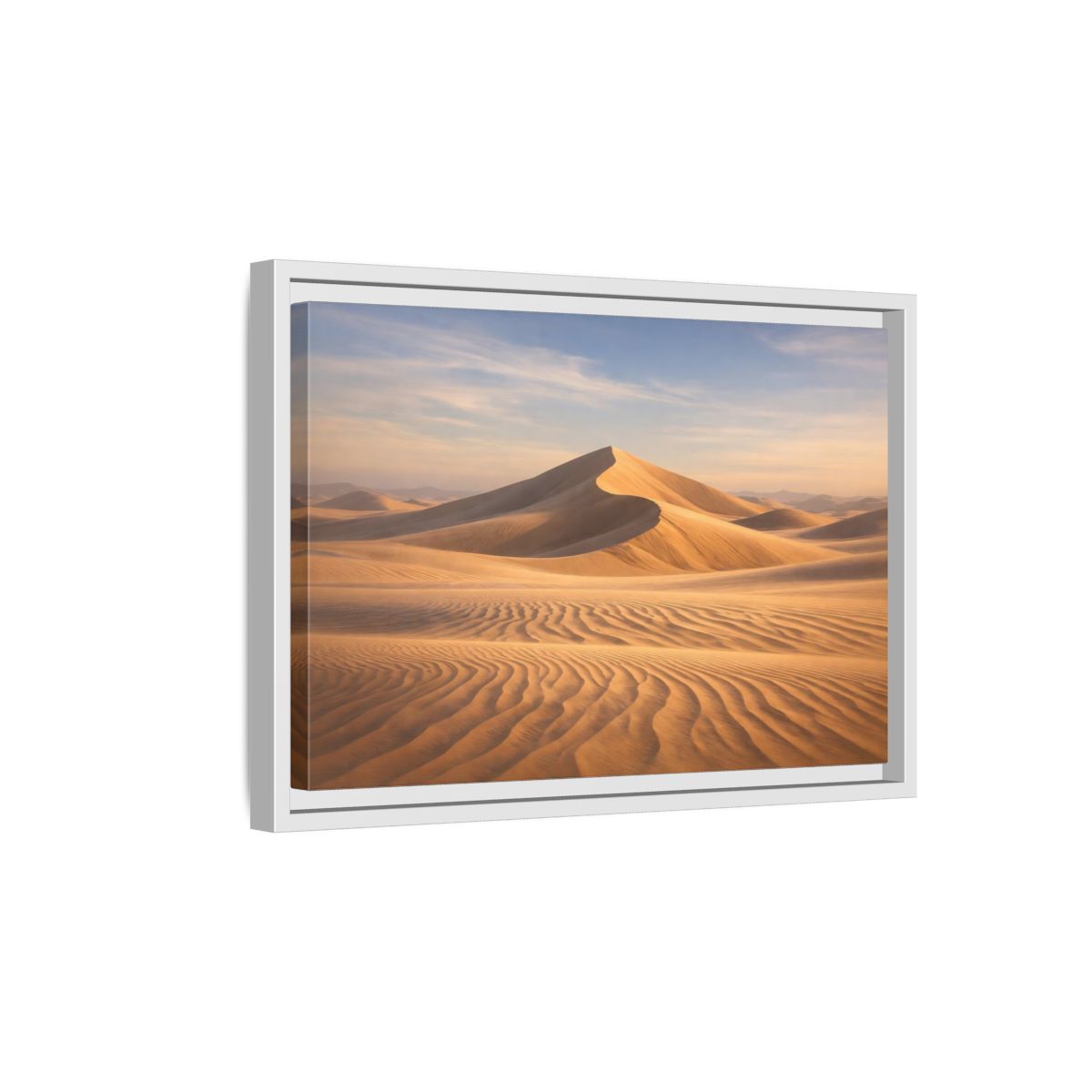 Side Mockup 4. Nature Desert Dune Golden Desert shown as stretched canvas wall art