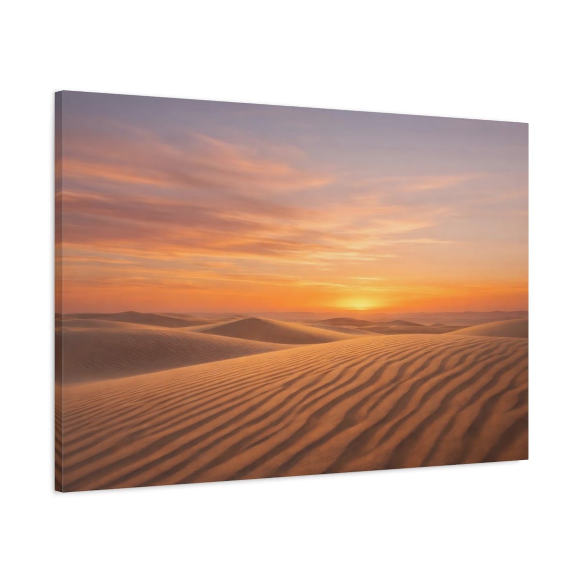Nature Desert Dunes Orange And Tan - Canvas Wall Art Print - YesArtYes