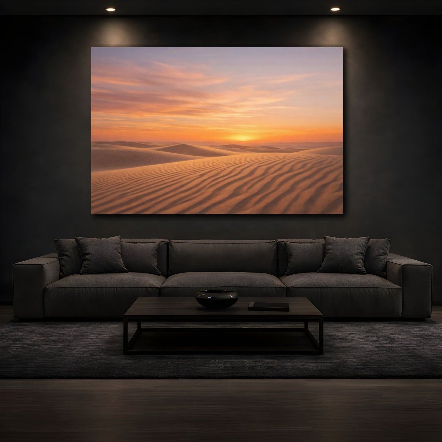 Nature Desert Dunes Orange And Tan - Canvas Wall Art Print - YesArtYes