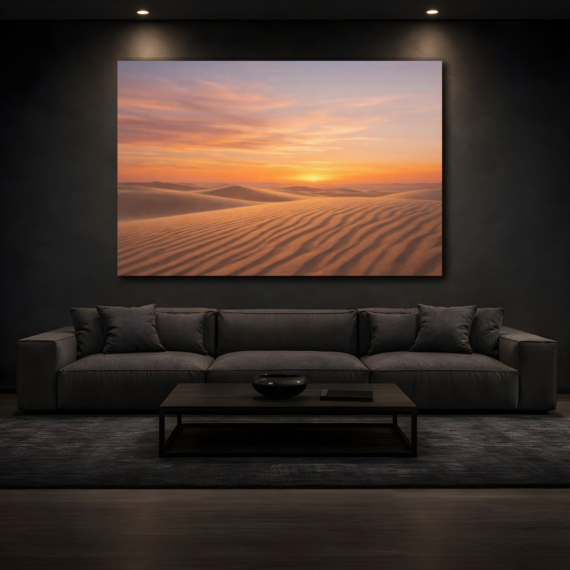 Nature Desert Dunes Orange And Tan - Canvas Wall Art Print - YesArtYes