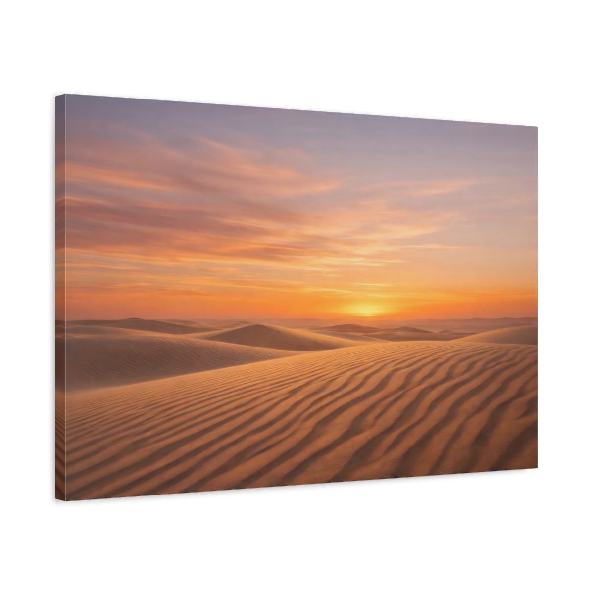 Nature Desert Dunes Orange And Tan - Canvas Wall Art Print - YesArtYes