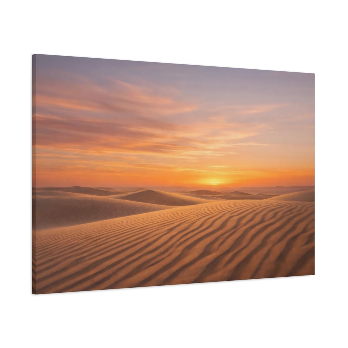 Nature Desert Dunes Orange And Tan - Canvas Wall Art Print - YesArtYes