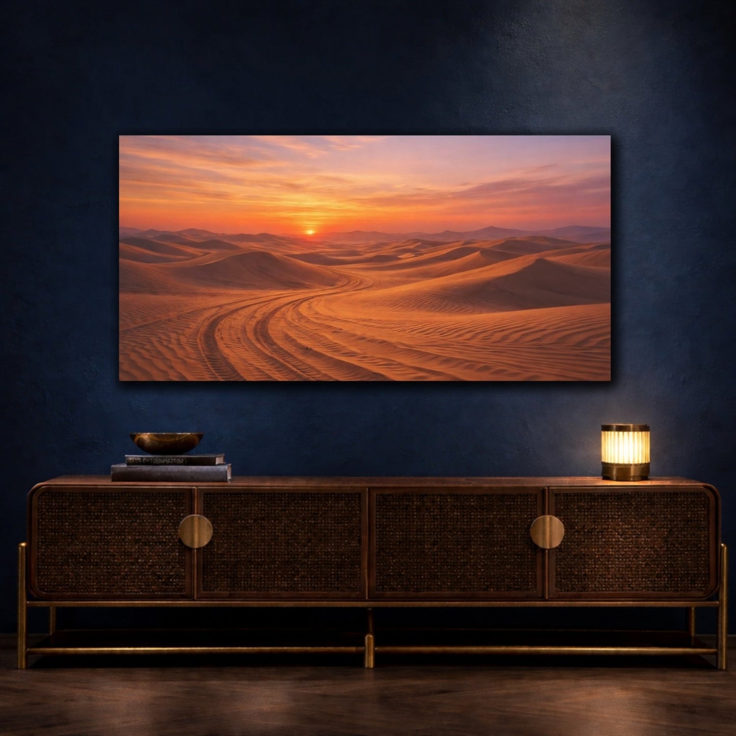 Nature Desert Dunes Sunset - Canvas Wall Art Print - YesArtYes