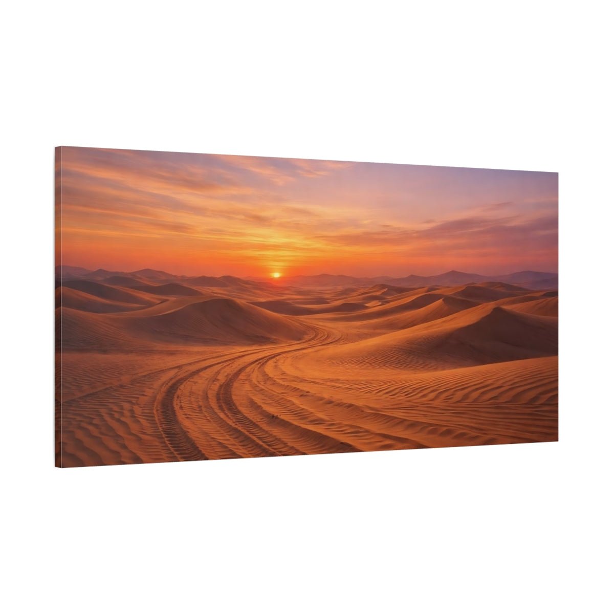 Nature Desert Dunes Sunset - Canvas Wall Art Print - YesArtYes