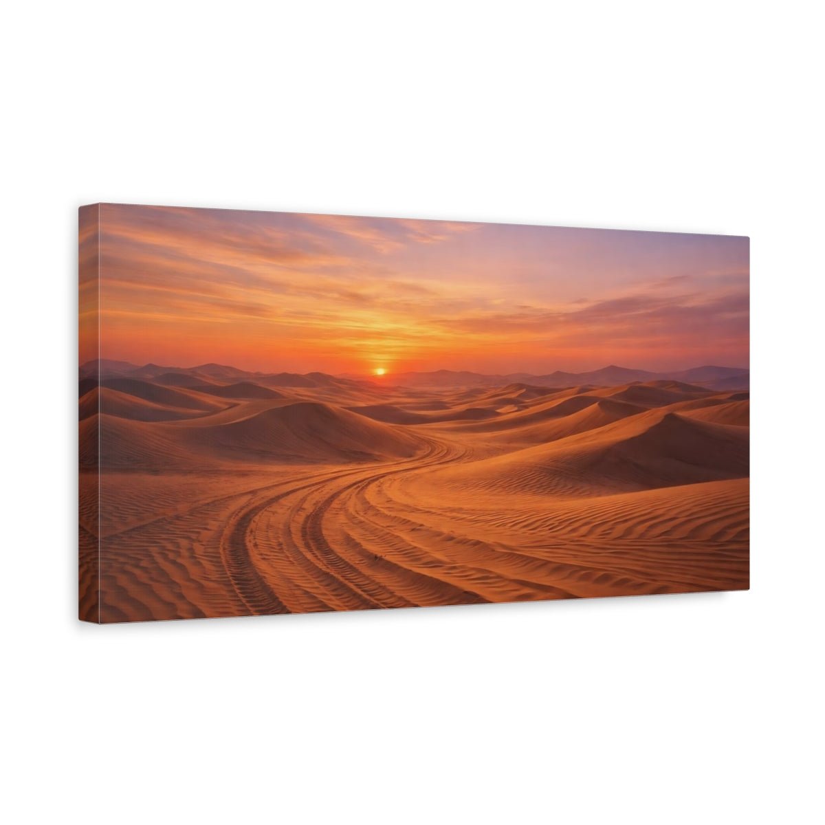 Nature Desert Dunes Sunset - Canvas Wall Art Print - YesArtYes