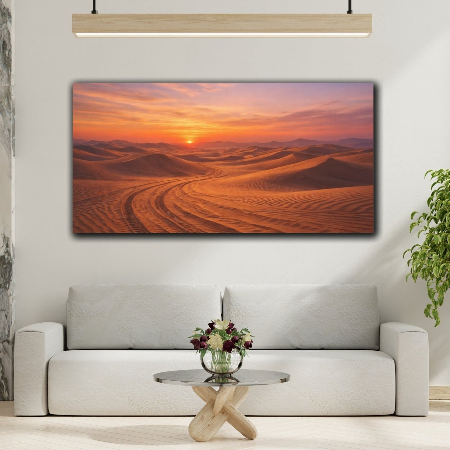 Nature Desert Dunes Sunset - Canvas Wall Art Print - YesArtYes