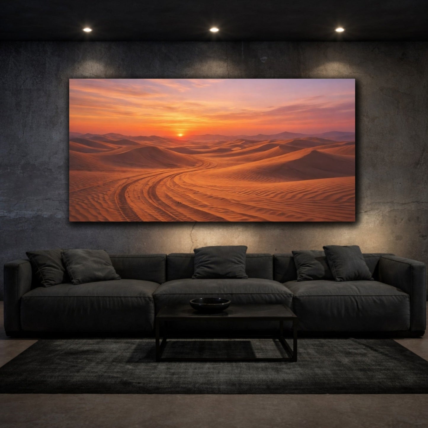 Nature Desert Dunes Sunset - Canvas Wall Art Print - YesArtYes