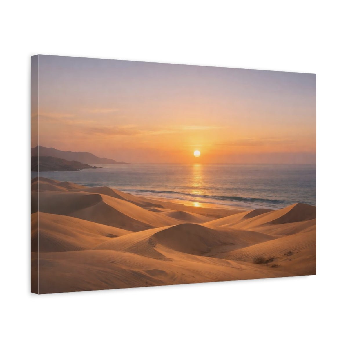 Nature Desert Dunes Warm Sunset - Canvas Wall Art Print - YesArtYes