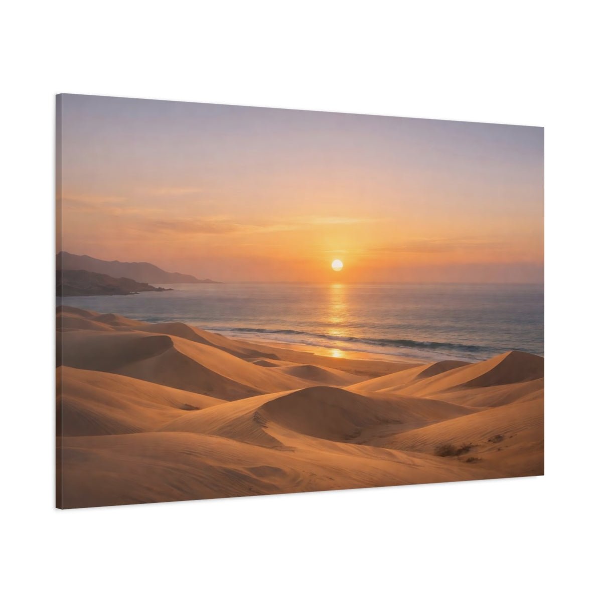 Nature Desert Dunes Warm Sunset - Canvas Wall Art Print - YesArtYes