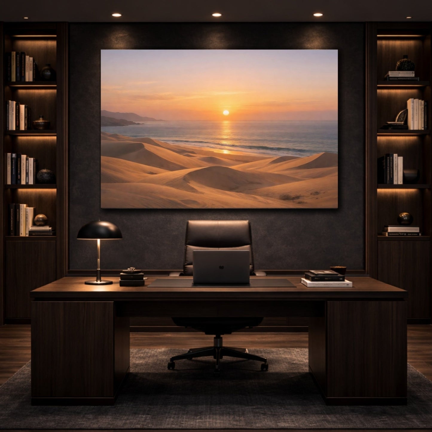 Nature Desert Dunes Warm Sunset - Canvas Wall Art Print - YesArtYes