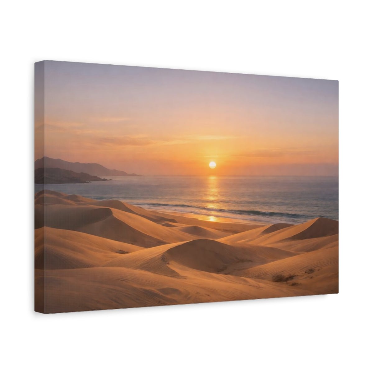 Nature Desert Dunes Warm Sunset - Canvas Wall Art Print - YesArtYes