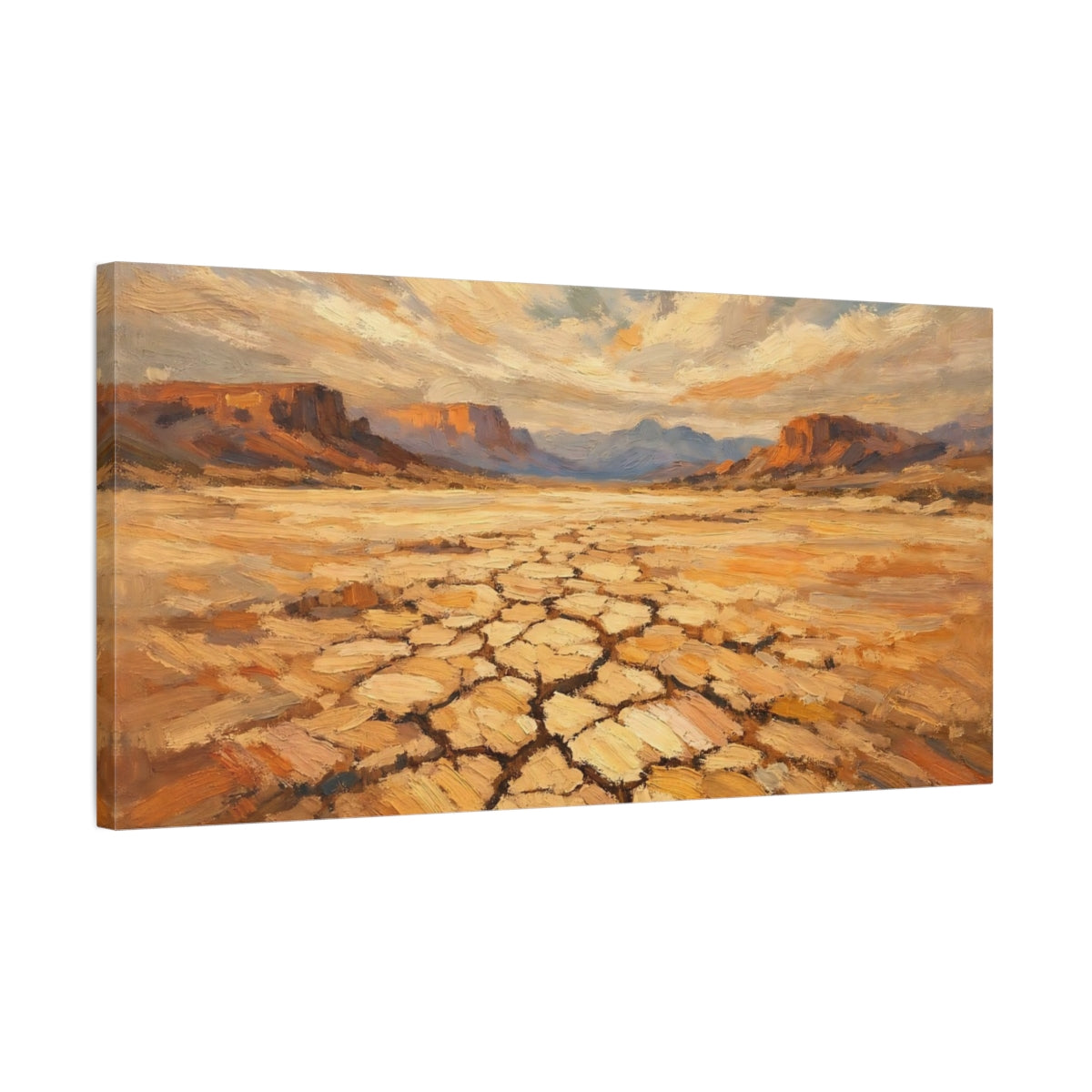 Side Mockup 2. Nature Desert Landscape Desert Landscape Art shown as stretched canvas wall art