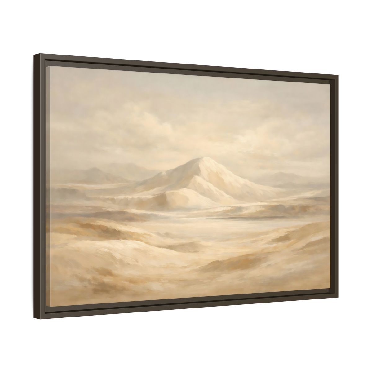 Side Mockup 11. Nature Desert Landscape Beige Desert shown as stretched canvas wall art