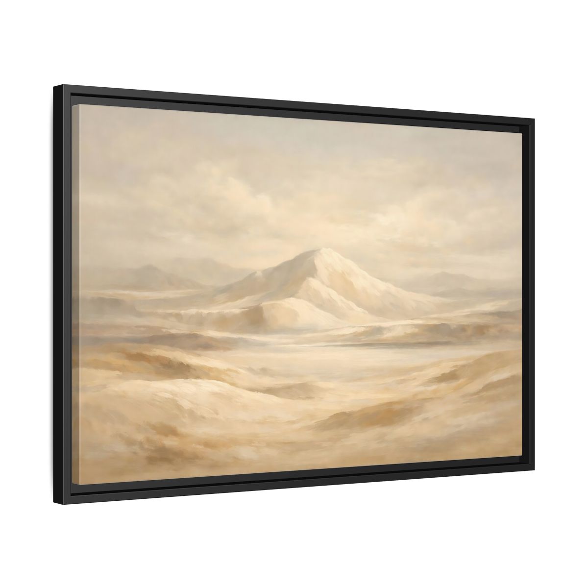 Side Mockup 14. Nature Desert Landscape Beige Desert shown as stretched canvas wall art