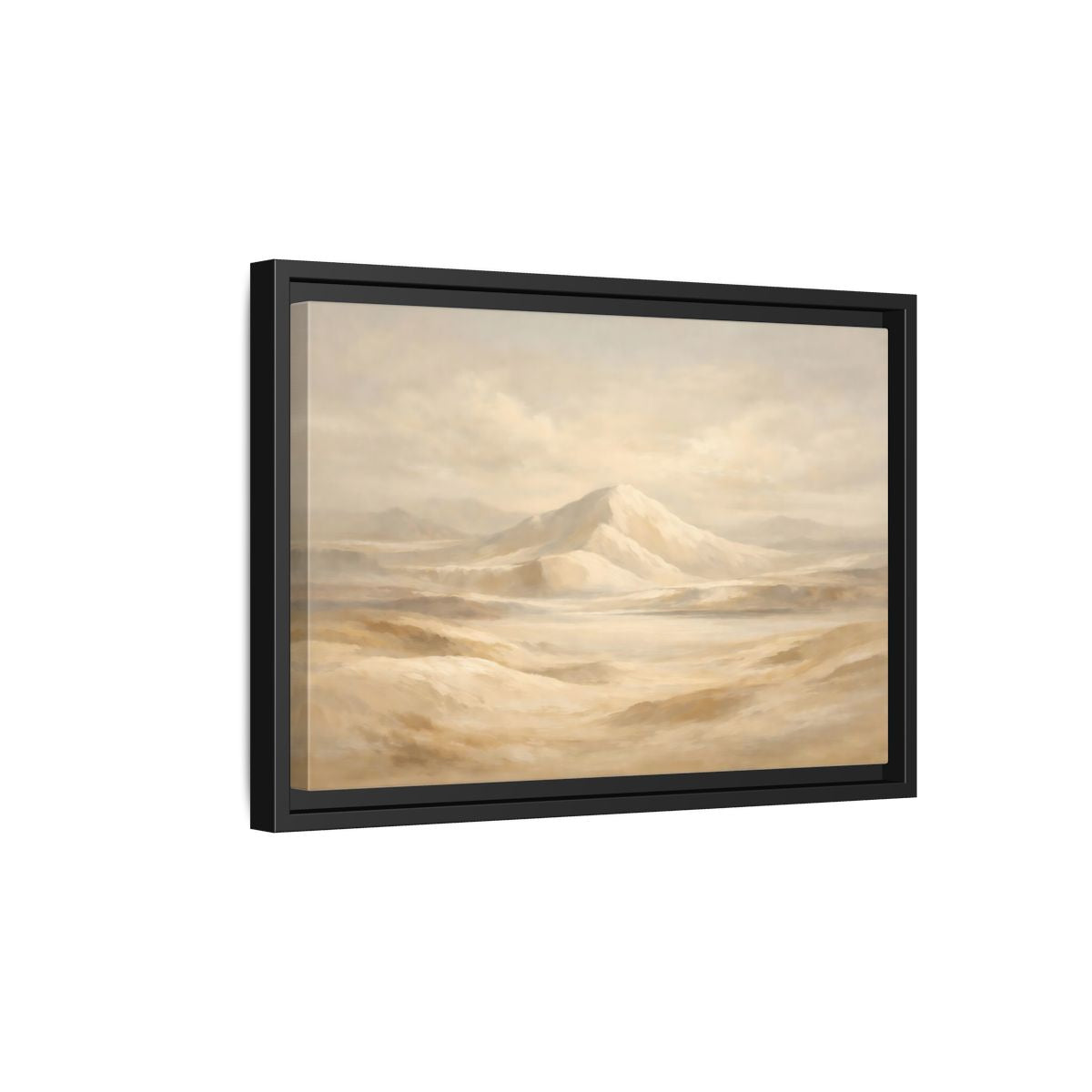 Side Mockup 6. Nature Desert Landscape Beige Desert shown as stretched canvas wall art