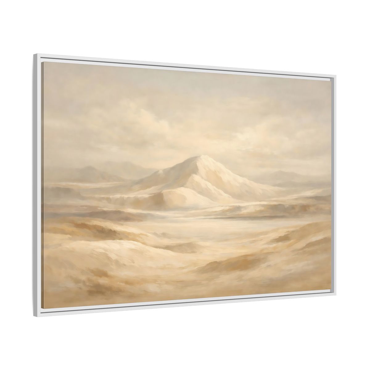 Side Mockup 7. Nature Desert Landscape Beige Desert shown as stretched canvas wall art