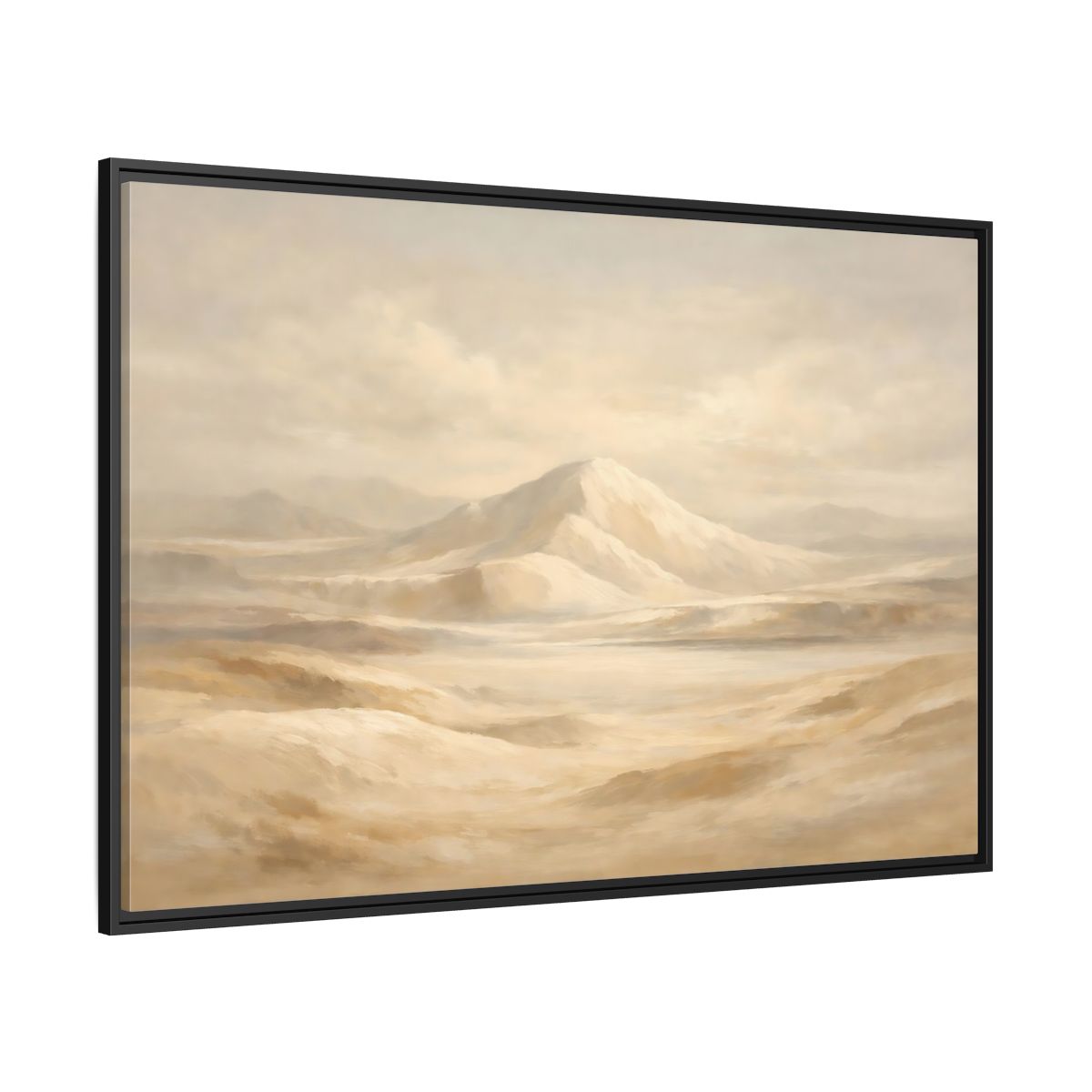 Side Mockup 12. Nature Desert Landscape Beige Desert shown as stretched canvas wall art