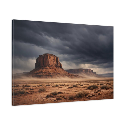 Nature Desert Landscape Brown And Gray - Canvas Wall Art Print - YesArtYes