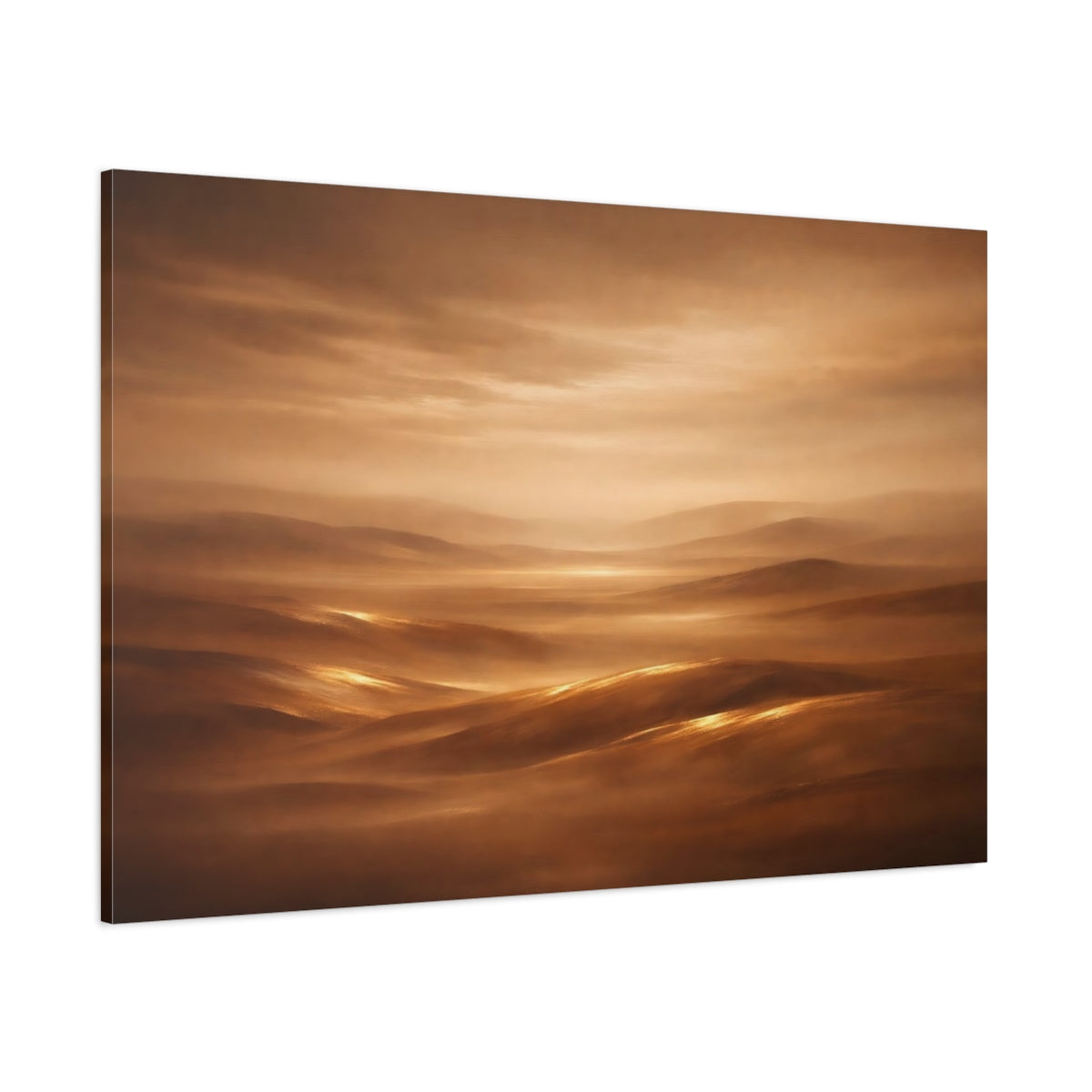 Main Mockup. Nature Desert Landscape Brown Gold Landscape shown as stretched canvas wall art
