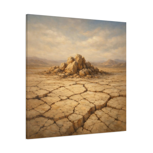 Main Mockup. Nature Desert Landscape Brown Landscape shown as stretched canvas wall art